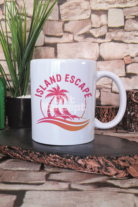 Island Escape Baskılı Hediyelik Kupa Bardak