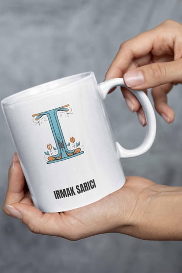 İsme Özel Kişiselleştirilebilir A Harfi Baskılı Kupa Bardak