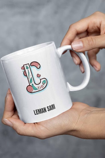 İsme Özel Kişiselleştirilebilir A Harfi Baskılı Kupa Bardak