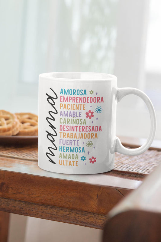 İspanyolca Anne Quotes Baskılı Anneler Günü Doğum Günü Anneye Hediye Kupa Bardak