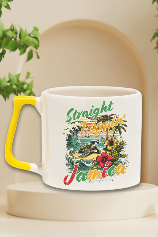 Jamica Summer Trip Baskılı Yaz Tatili Tropikal Kaçamak Hediyelik Kulplu Kupa Bardak