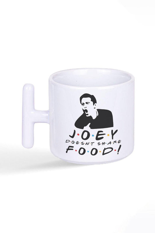 Joey Doesnt Share Food Friends Baskılı Latte Fincanı T Kulplu Kupa Bardak