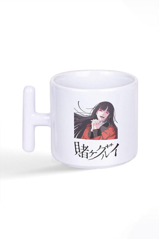 Kakegurui Anime Baskılı Latte Fincanı T Kulplu Kupa Bardak