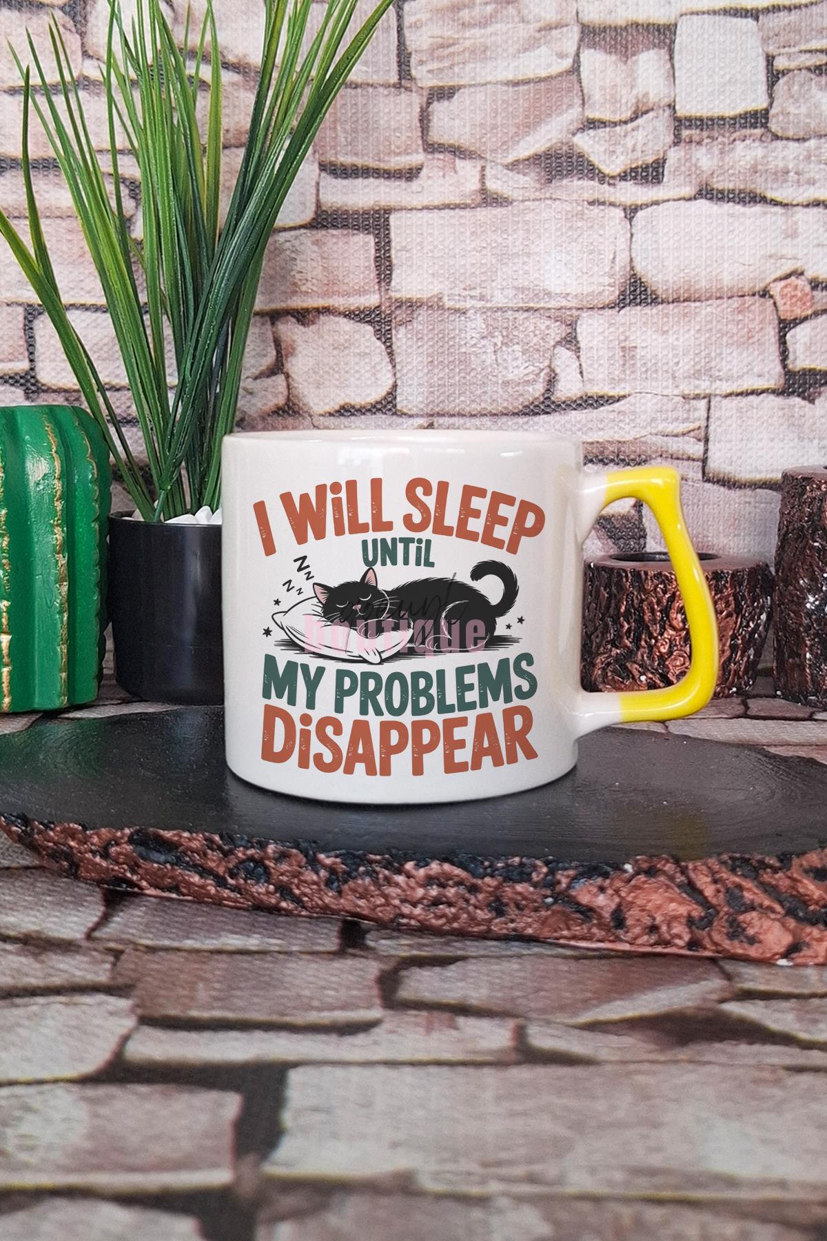 Kedi Komik Esprili Kedisever Kedi Sahibi Eğlenceli Hediyelik Kulplu Kupa Bardak