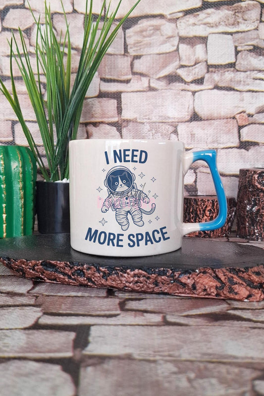 Kedi Komik Esprili Kedisever Kedi Sahibi Eğlenceli Hediyelik Kulplu Kupa Bardak