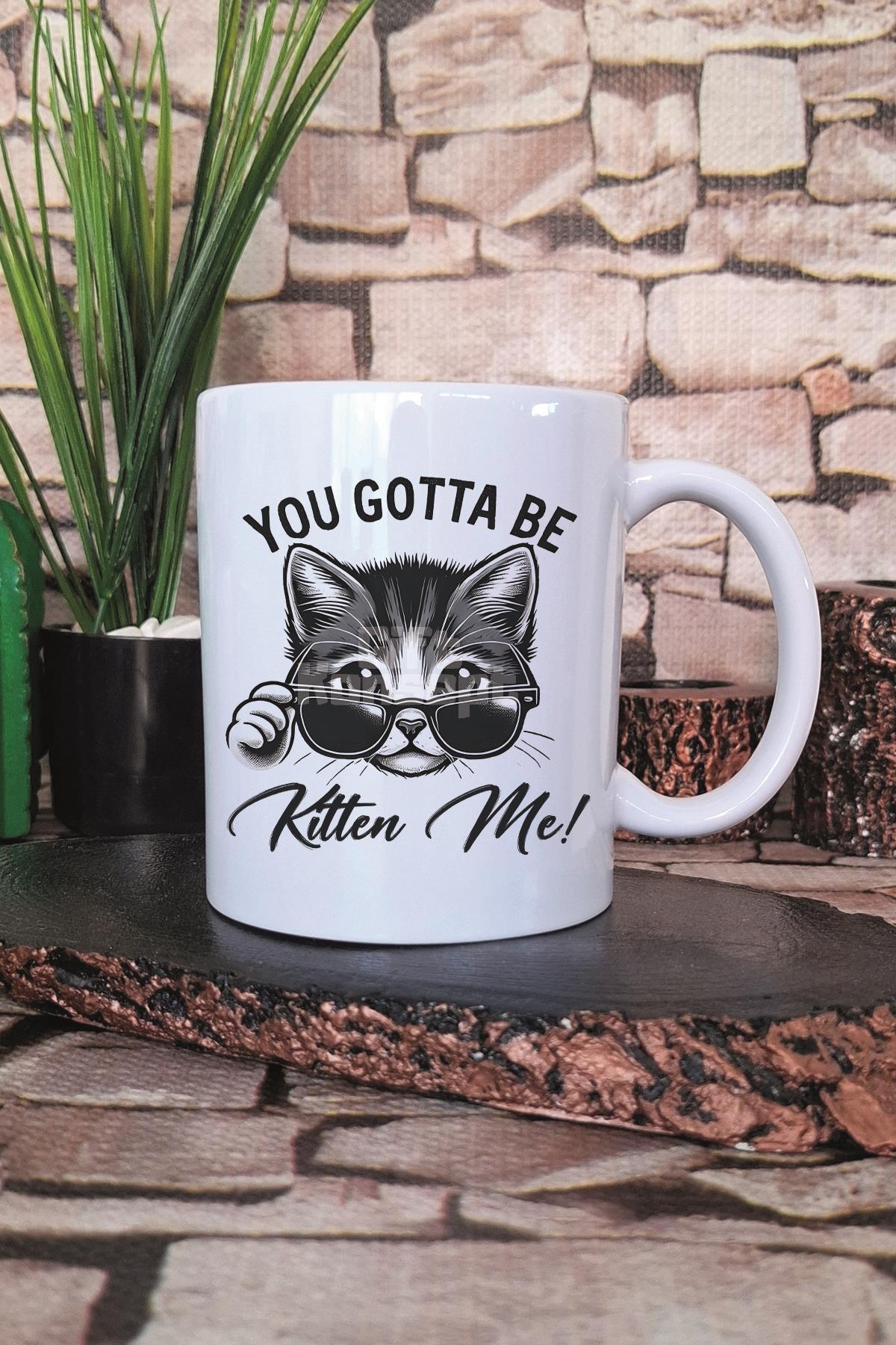 Kedi Komik Minimalist Esprili Kedisever Kedi Sahibi Hediyelik Baskılı Çay Kahve Sunum Kupa Bardak