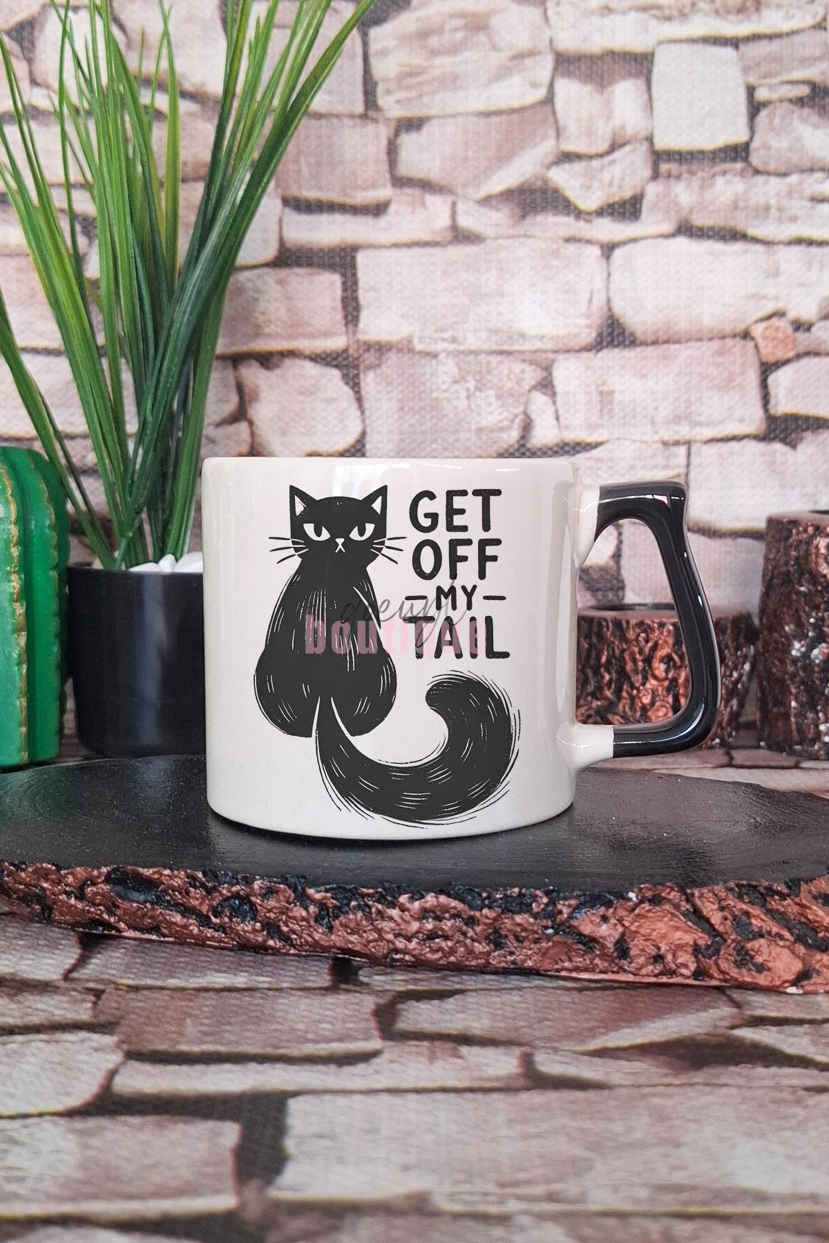 Kedi Komik Retro Esprili Kedisever Kedi Sahibi Stili Hediyelik Kulplu Kupa Bardak