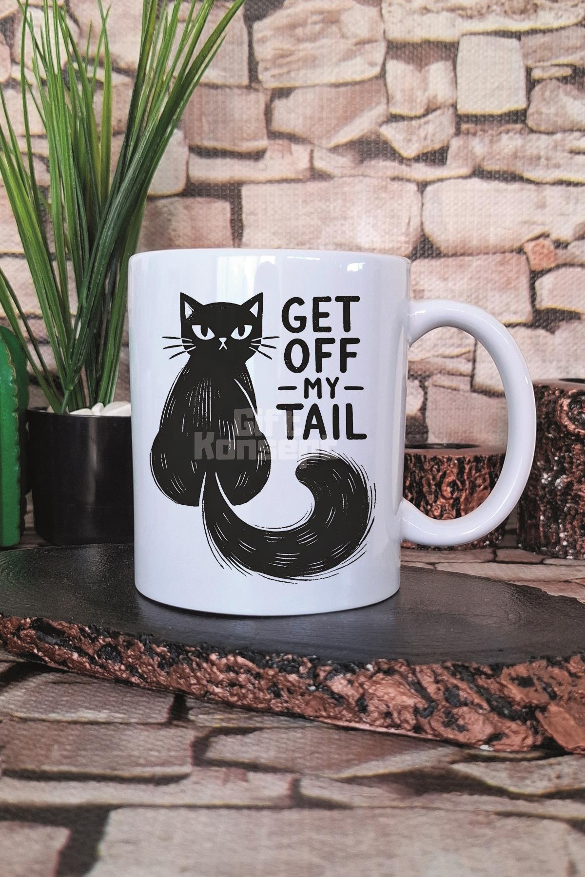 Kedi Komik Retro Esprili Kedisever Kedi Sahibi Stili Hediyelik Baskılı Çay Kahve Sunum Kupa Bardak