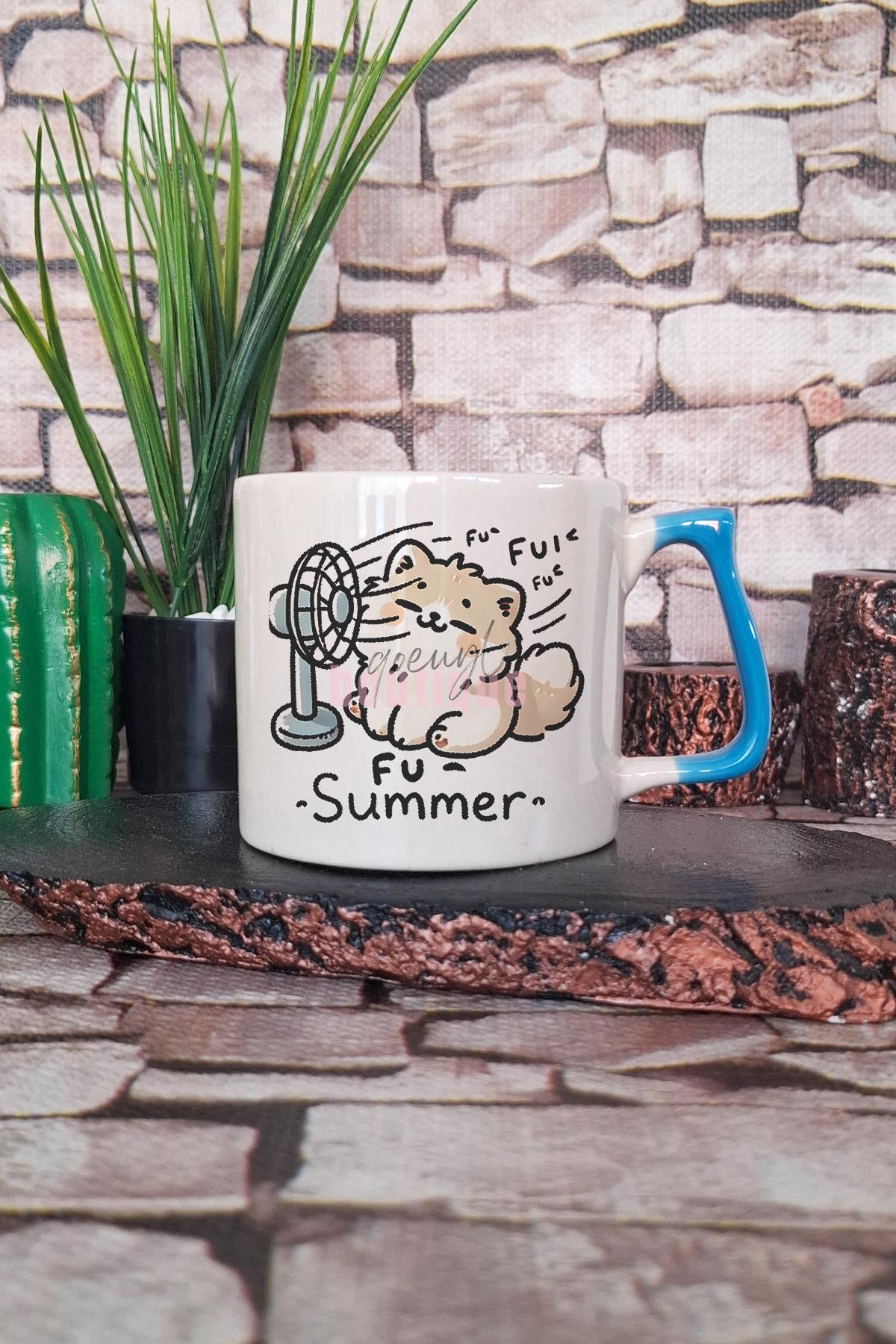 Kedi Komik Sevimli Esprili Kedisever Kedi Sahibi Şirin Hediyelik Kulplu Kupa Bardak