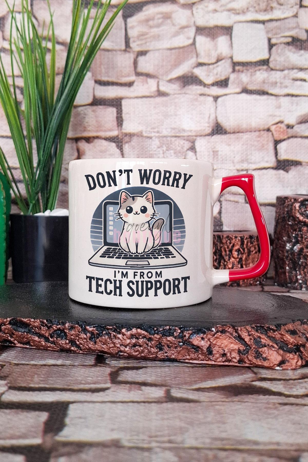 Kedi Komik Temalı Esprili Kedisever Kedi Sahibi Figürü Hediyelik Kulplu Kupa Bardak