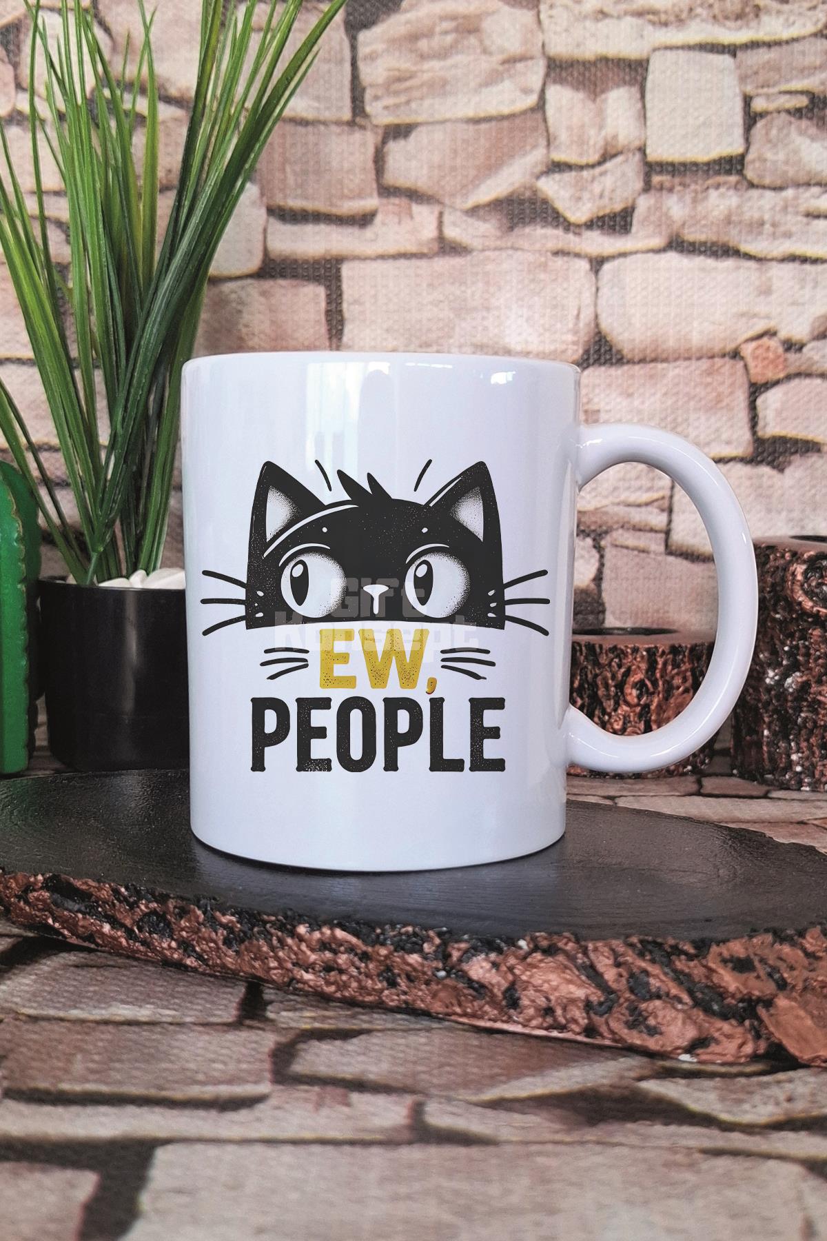 Kedi Komik Yazılı Esprili Kedisever Kedi Sahibi Şakası Hediye Baskılı Kupa Bardak