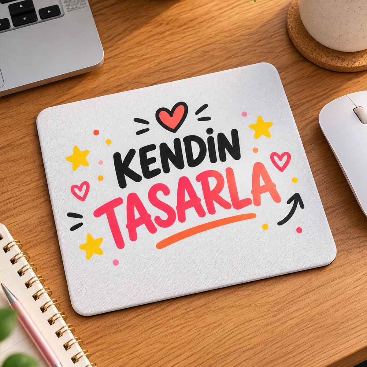 Kendin tasarla 17x21 cm dikdörtgen kişiye özel mousepad
