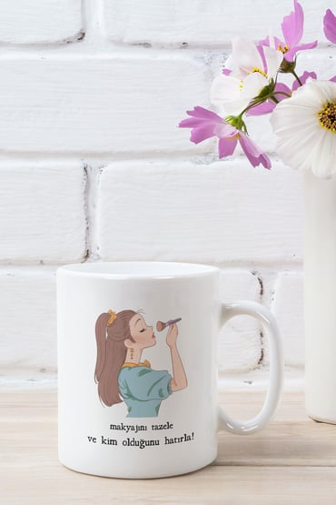 Kim Olduğunu Hatırla Baskılı Eğlenceli Hediyelik Beyaz Kupa Bardak