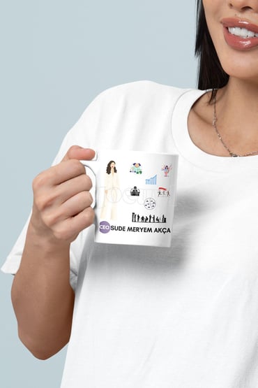 Kişiselleştirilebilir CEO, İş Kadını, İş İnsanı Baskılı Hediyelik Beyaz Kupa Bardak