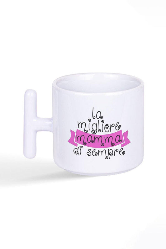 La Migliore Mamma Di Sempre Anneler Günü Hediye Baskılı Latte Fincanı T Kulplu Kupa Bardak