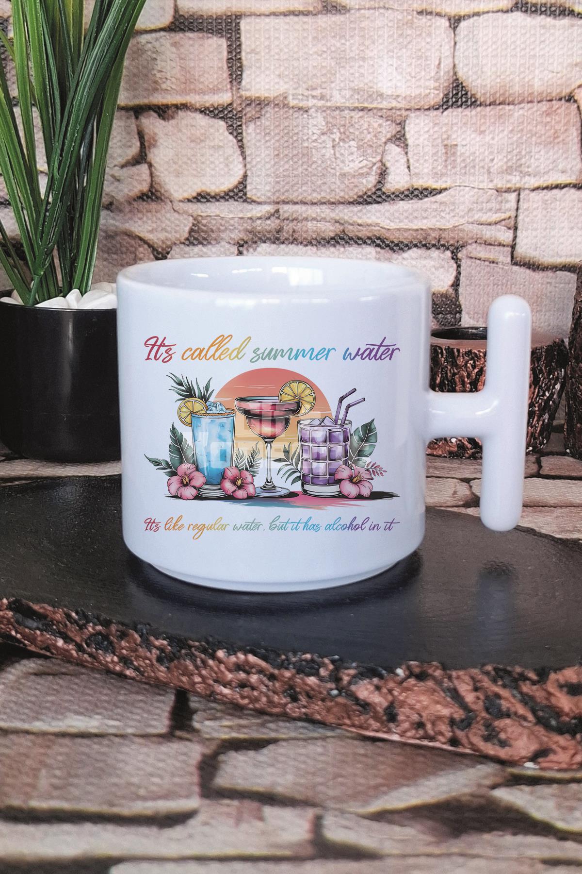 Life Is Short Make İt Better Baskılı T Kulplu Latte Fincanı Kupa Bardak