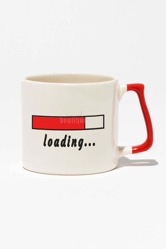 Loading Baskılı Kırmızı Kulplu Modern Seramik Kupa