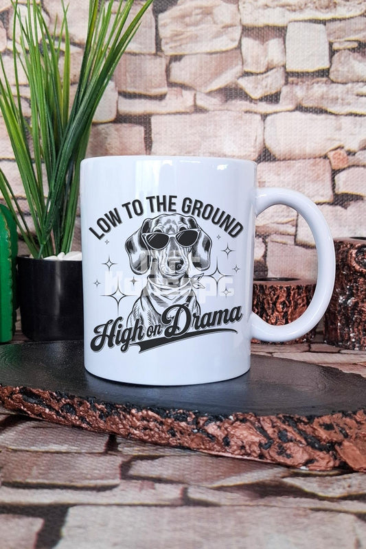 Low To The Ground Baskılı Komik Hediyelik Baskılı Çay Kahve Sunum Kupa Bardak