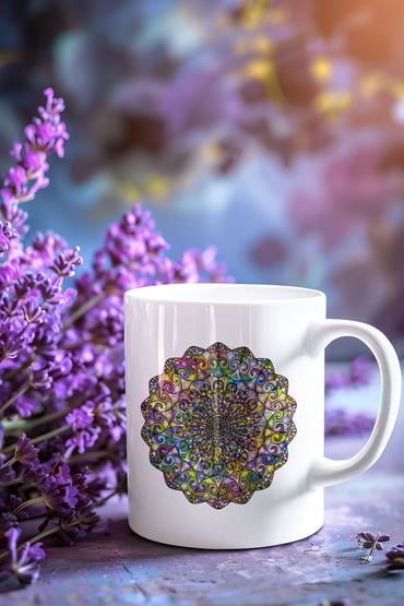 Mandala Baskılı Kupa Bardak