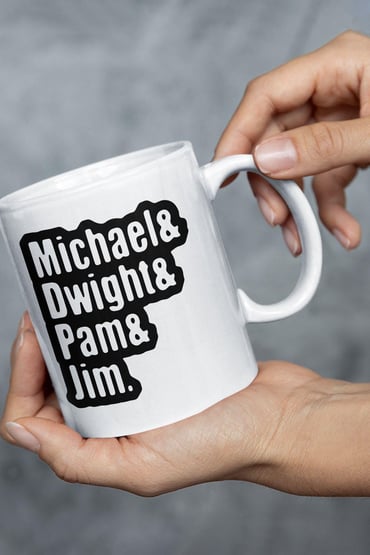 Michael Dwight Pam Jim The Office Baskılı Kupa Bardak