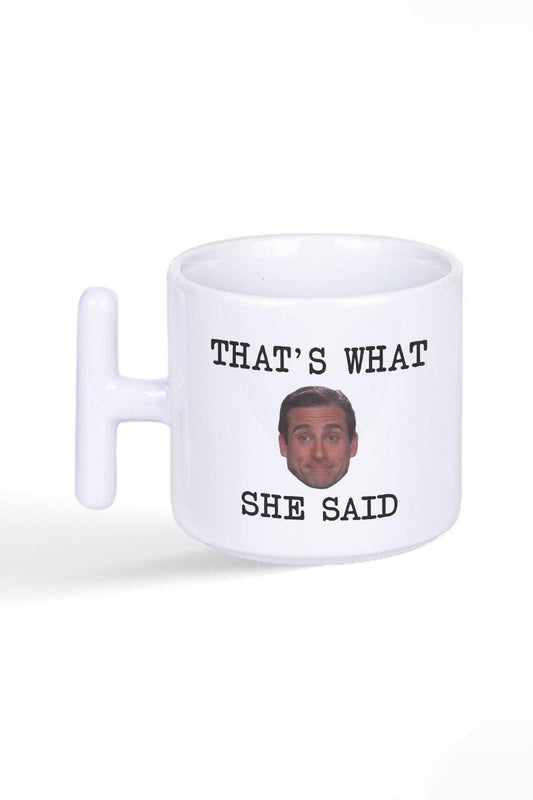 Michael Scott The Office That's What She Said Baskılı Latte Fincanı T Kulplu Kupa Bardak