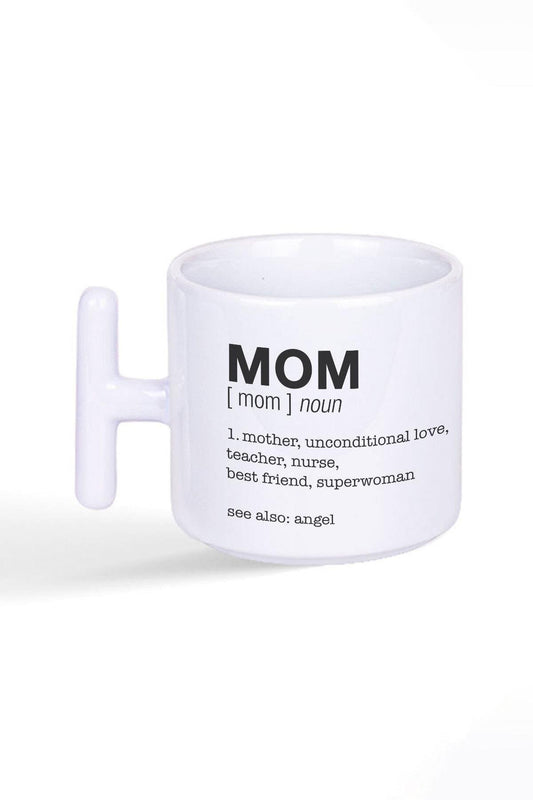 Mom Anneler Günü Anne Hediye Baskılı Latte Fincanı T Kulplu Kupa Bardak