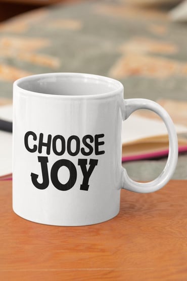 Motivasyon Bardağı Choose Joy Baskılı Kupa Bardak