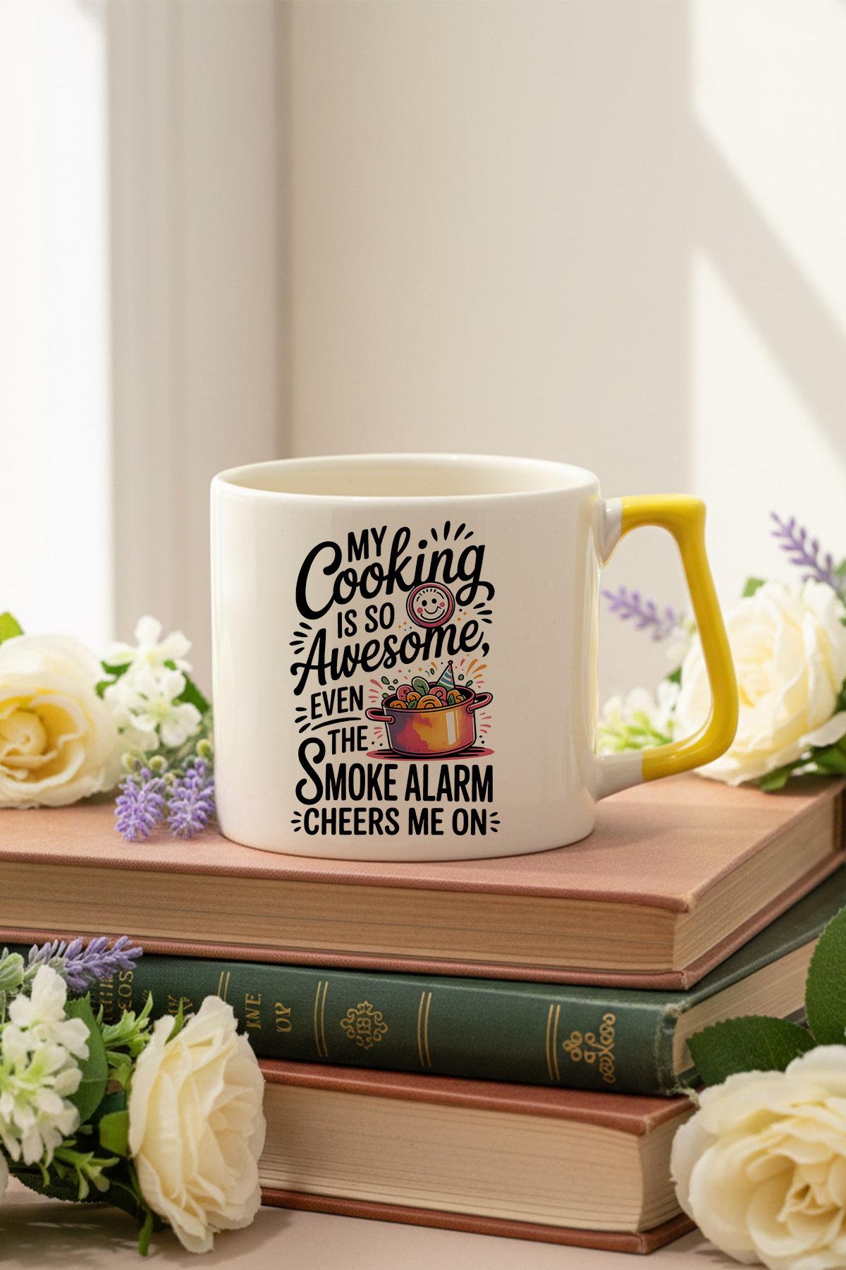 My Cooking İs So Awesome Baskılı Sarı D Kulplu Kupa Bardak