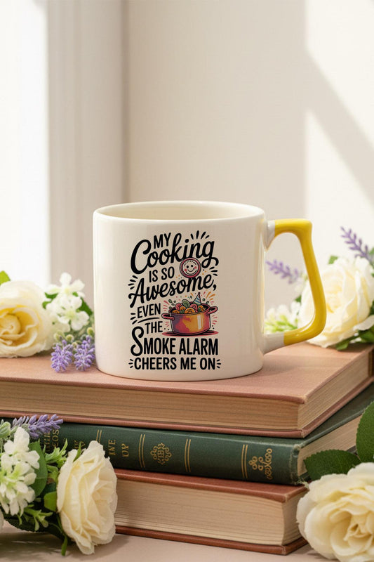 My Cooking İs So Awesome Baskılı Sarı D Kulplu Kupa Bardak