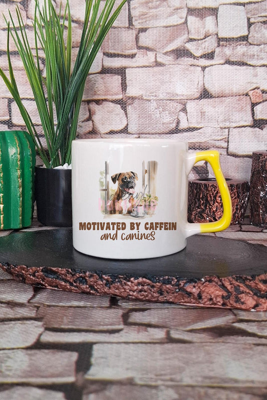 My Dog Is My Motivation Baskılı Köpek Motivasyon Kaynağı Hediyelik Kulplu Kupa Bardak