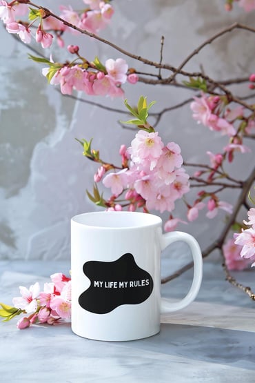 My Life My Rules Yazı Baskılı Beyaz Kupa Bardak