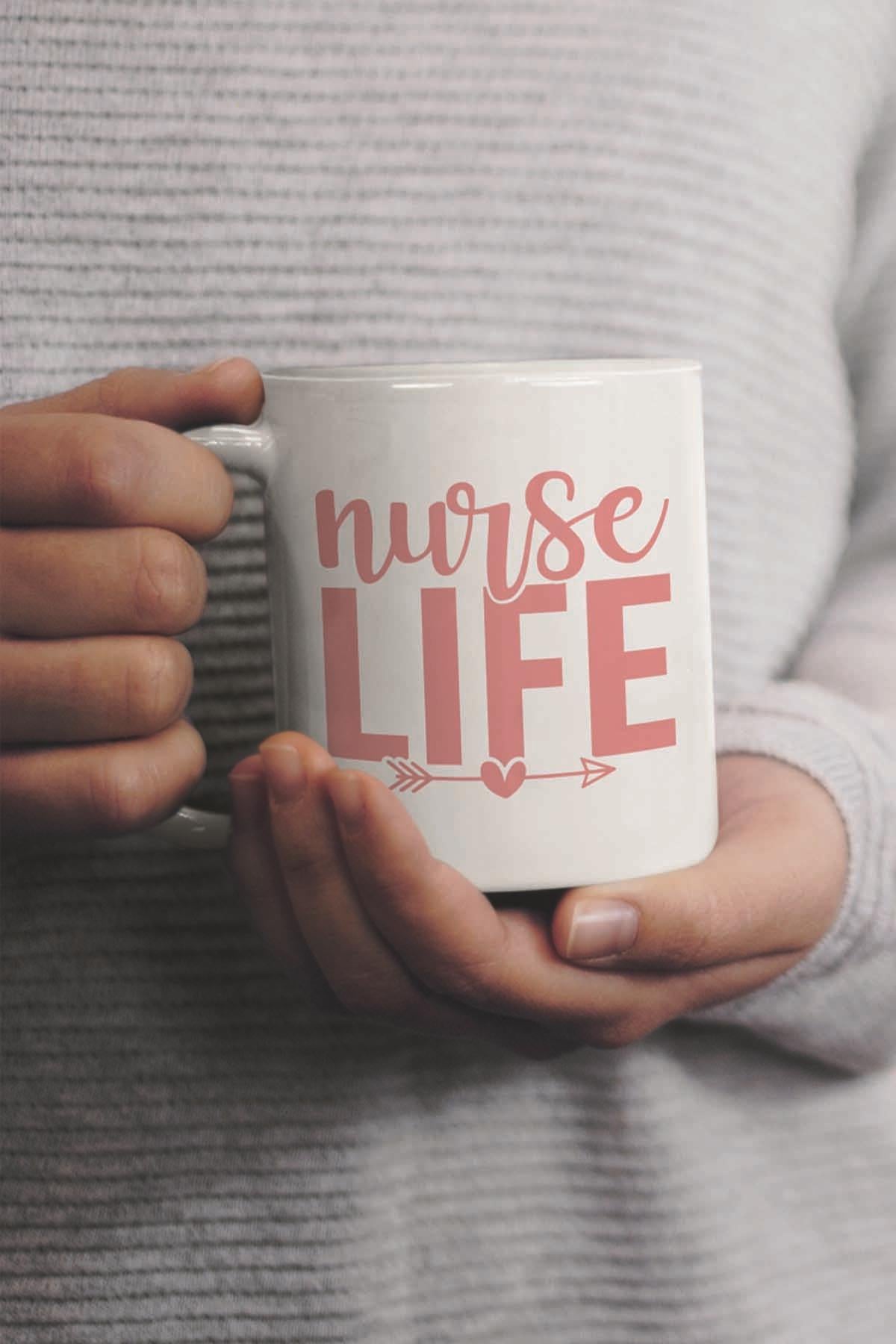 Nurse Life Hemşire Hediyelik Baskılı Kupa Bardak