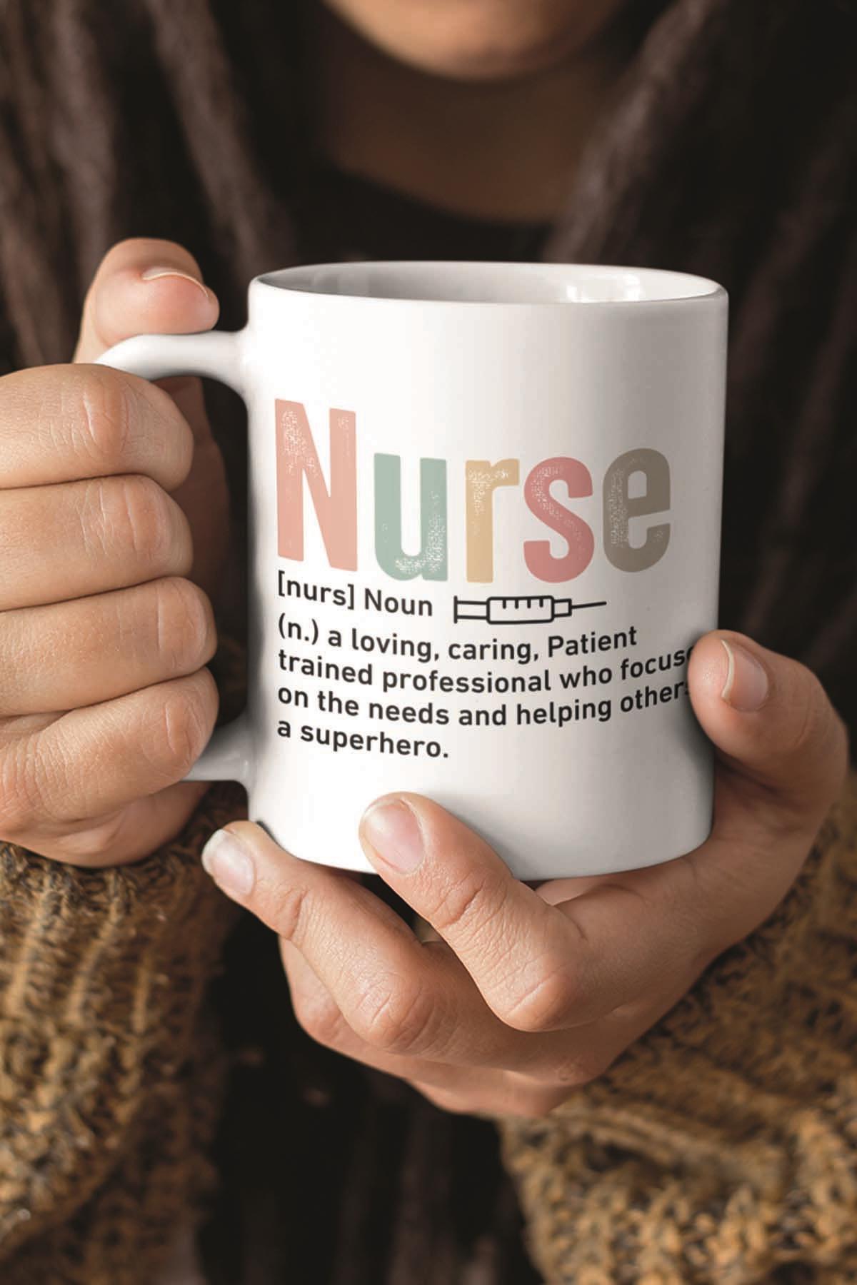 Nurse Noun Sözlük Hemşire Hediyelik Baskılı Kupa Bardak