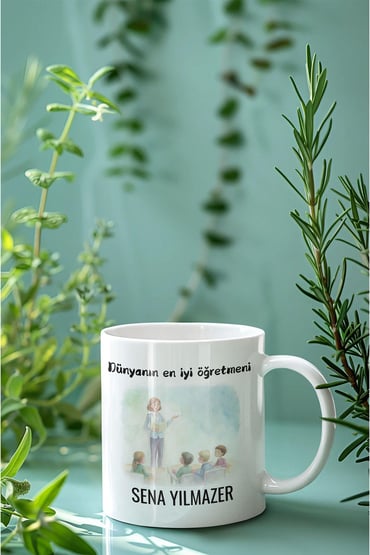 Öğretmenler Günü-11, Hediyelik, Özelleştirilebilir İsim Baskılı Beyaz Seramik Kupa Bardak