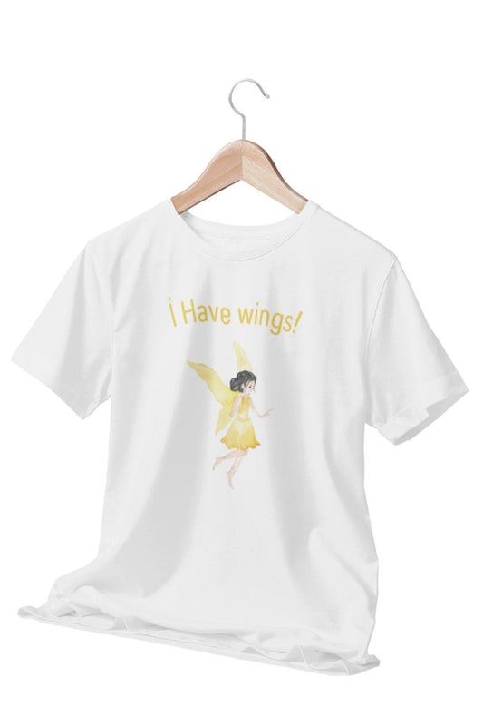 Peri Temalı Beyaz Kadın T-Shirt