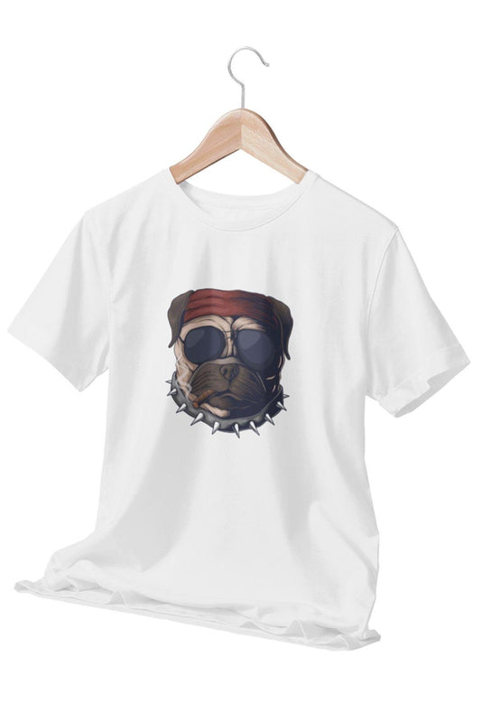 Pitbull Baskılı Hediyelik Beyaz Erkek T-Shirt