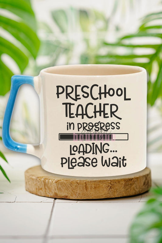 Preschool Teacher Figürlü Okul Öncesi Öğretmeni Hediyelik Kulplu Kupa Bardak