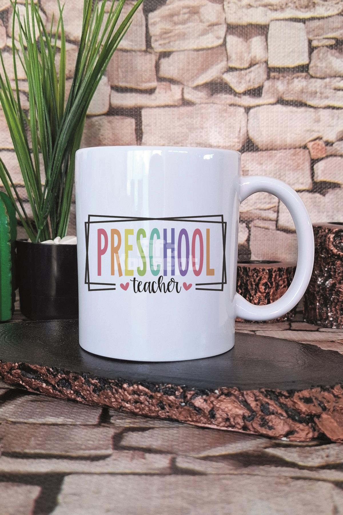 Preschool Teacher Okul Öncesi Anaokulu Öğretmeni Hediyelik Baskılı Çay Kahve Sunum Kupa Bardak