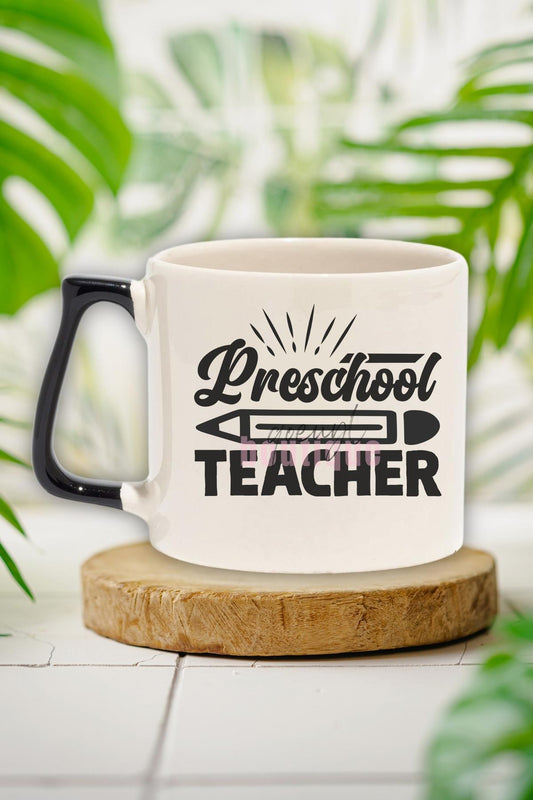 Preschool Teacher Temalı Okul Öncesi Öğretmeni Hediyelik Kulplu Kupa Bardak