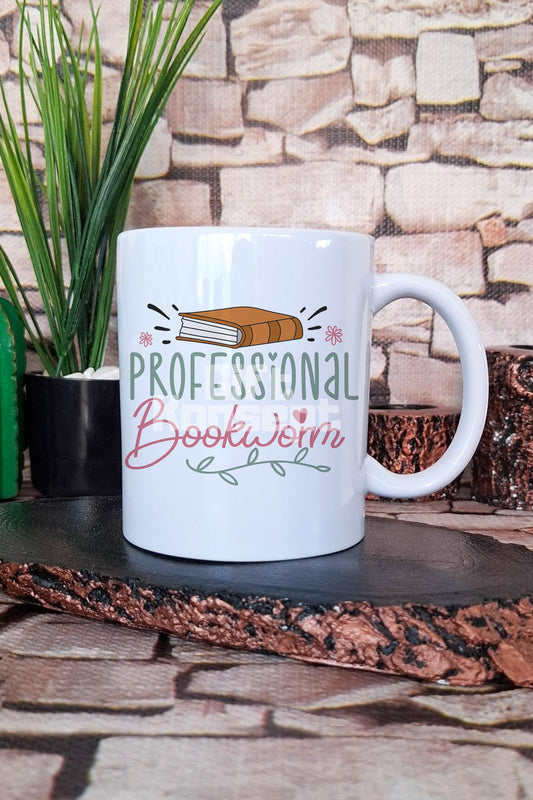 Professional Bookworm Baskılı Kitap Kurdu Hediyelik Baskılı Çay Kahve Sunum Kupa Bardak