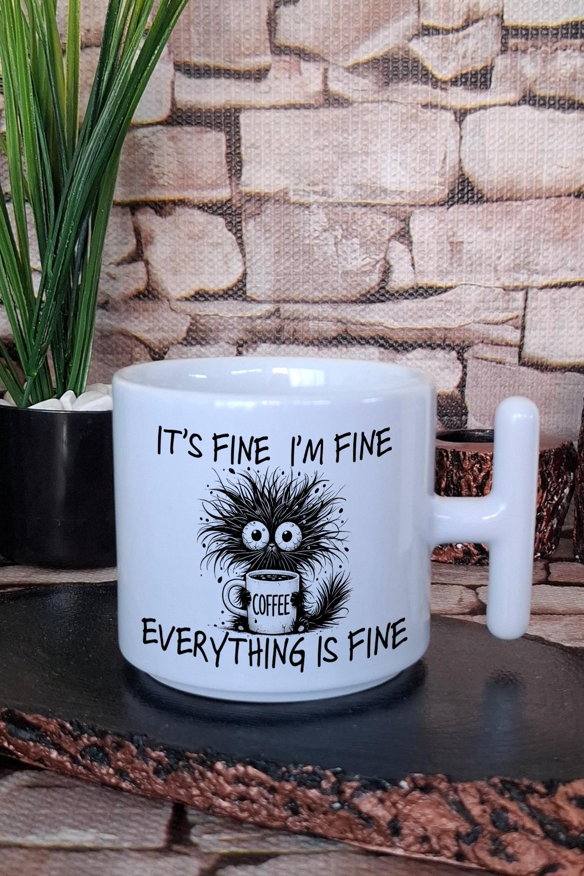 Proud Supporter Of Messy Yazılı Komik Hediye Baskılı T Kulplu Latte Fincanı Kupa Bardak