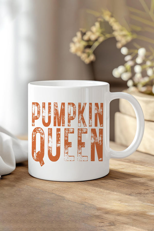 Pumpkin Queen Sonbahar Teması Baskılı Hediyelik Kupa Bardak