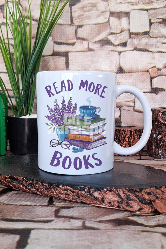 Read More Books Yazılı Kitap Okuma Teşviki Mottosu Hediyelik Baskılı Çay Kahve Sunum Kupa Bardak