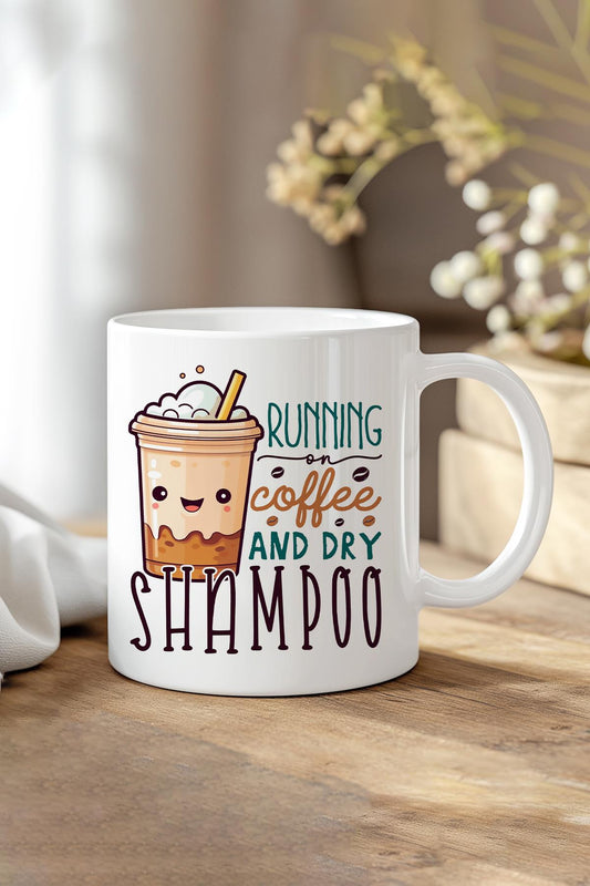 Running On Coffee Baskılı Hediyelik Kupa Bardak