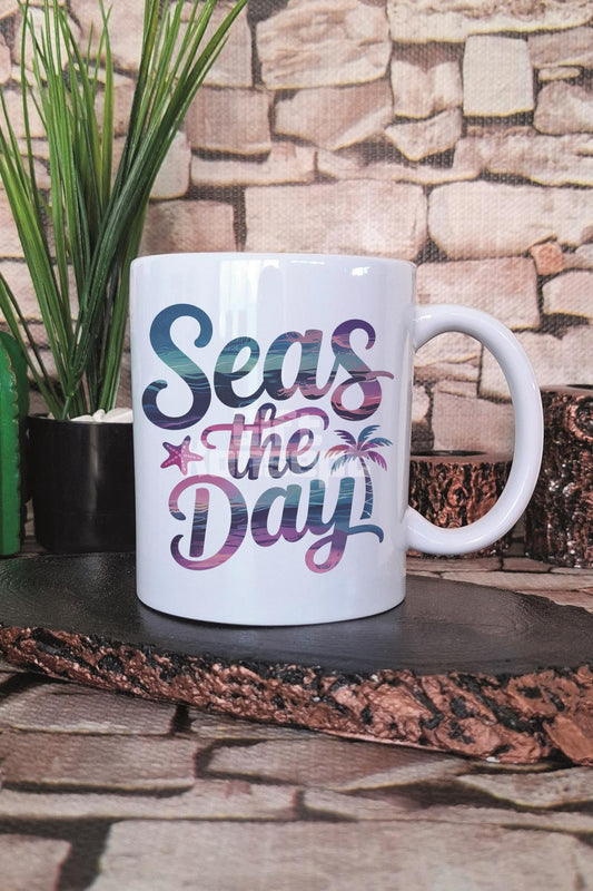 Seas The Day Baskılı Hediyelik Kupa Bardak