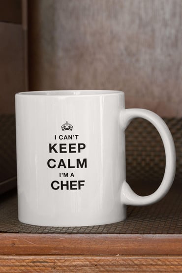 Şef Aşçı I Can't Keep Calm I'm Chef Hediyelik Baskılı Kupa Bardak