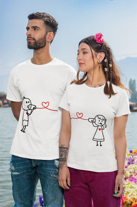 Sevgili Çift Kombin Özel Tasarım Baskılı Romantik İkili T Shirt Sevgililer Gününe Özel Hediye