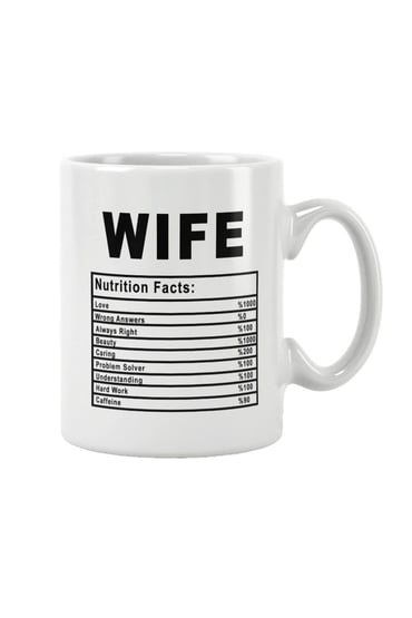 Sevgili Eş Sevgililer Günü Doğum Günü Hediye Wıfe Nutrition Facts Baskılı Kupa Bardak