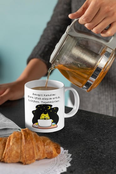 Sevgili Kendim İflah Olayım Artık Baskılı Eğlenceli Komik Hediyelik Kupa Bardak