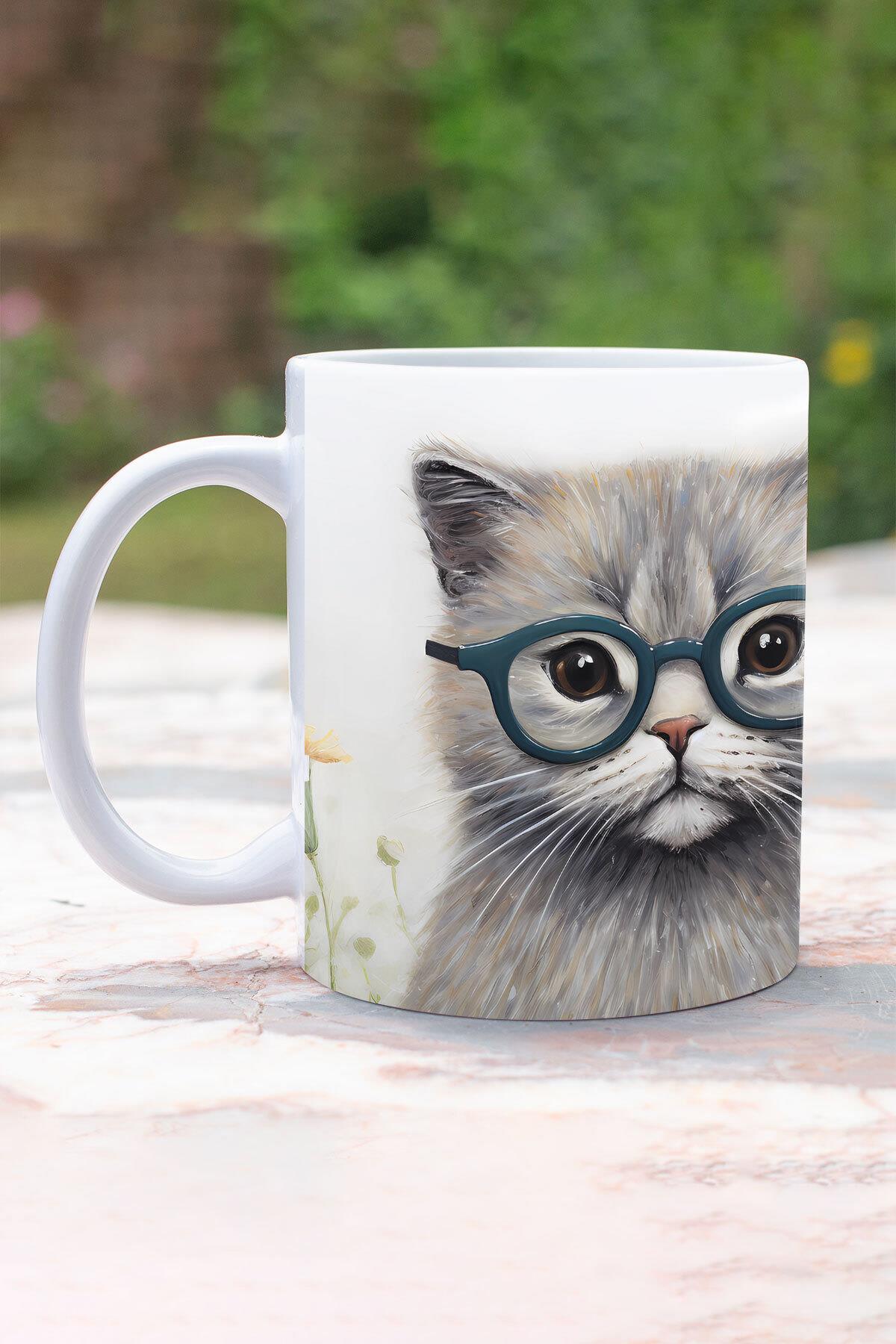 Sevimli Hayvanlar Tavşan No:1 3D Tasarım Görünümlü Baskılı Kupa Bardak Mug